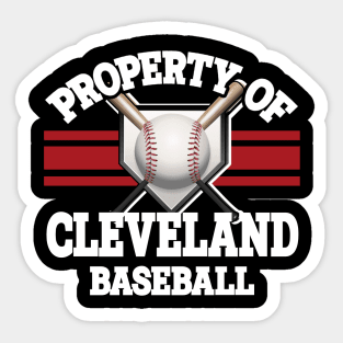 Proud Name Cleveland Graphic Property Vintage Baseball Sticker